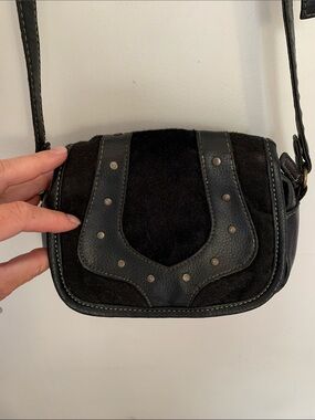 Vintage faux-leather western/boho mini purse 🖤